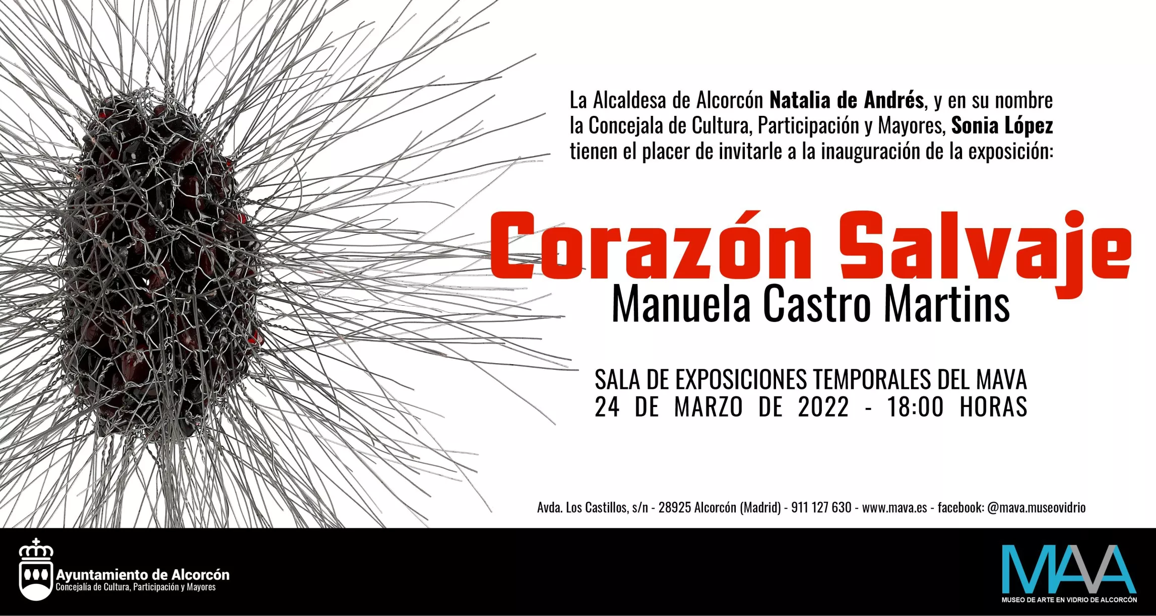 Invitación Manuela Castro Martins del 24 de  marzo al 25 de  junio