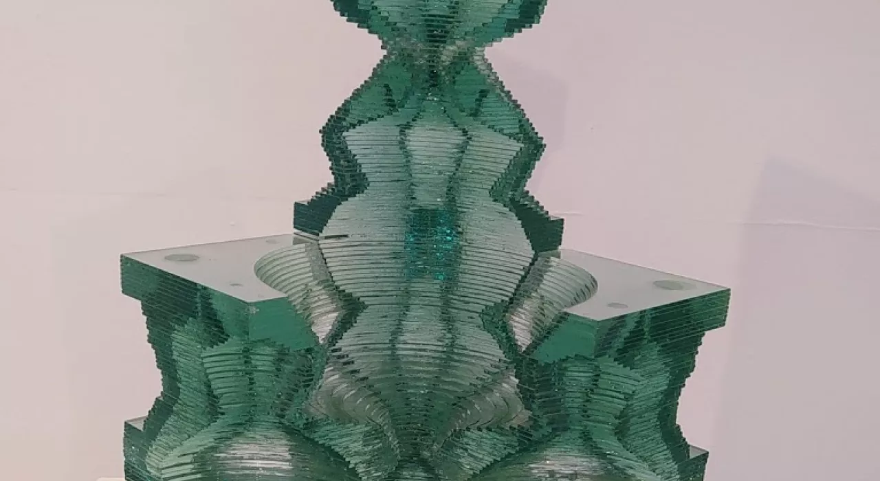 escultura vidrio laminado